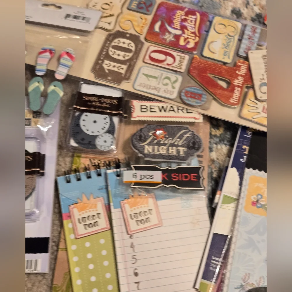 Colorful Scrapbooking Supplies Bundle Paper Crafts